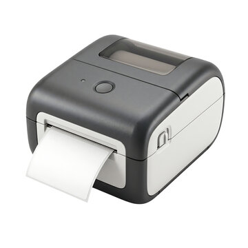 Portable thermal label printer for small business inventory management as PNG asset