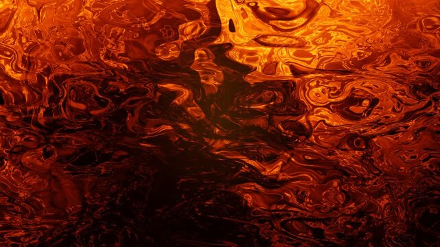 Fire lava abstract liquid waves and shimmering magma fluid texture, seamless loop