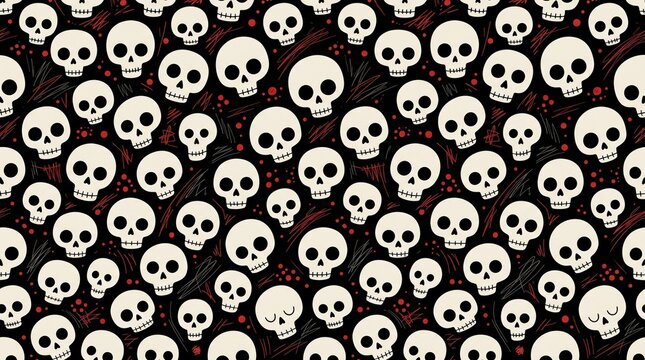 Day of the Dead Skull Pattern