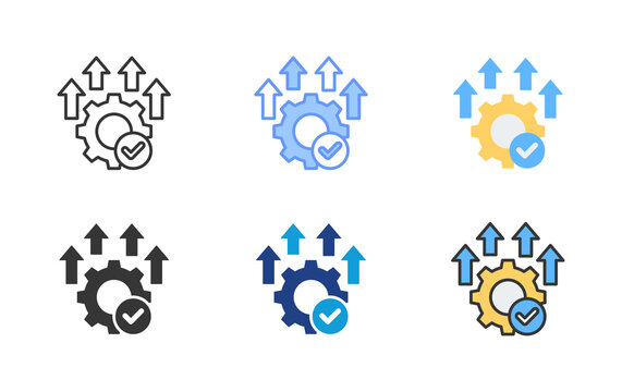 Optimization Icon Set Multiple Style Collection