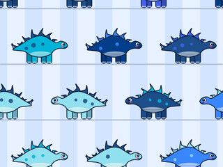 Colorful Prehistoric Dinosaurs Childrens Wallpaper Design © iushakovsky