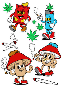 Shrooms and Munchies, easy to re-color