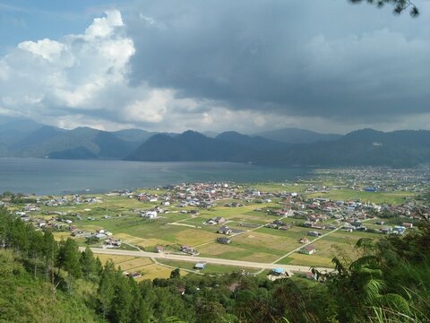 view of the city Takengon, Aceh Indonesia