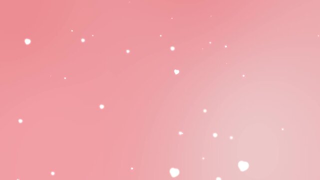 peach bokeh wallpaper featuring flying love shape, 4k footage for sweet moment like valentine and etc