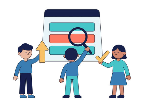 People working with search engine optimization tools