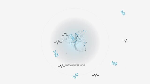 Medical Neural Interface Digital Network Background