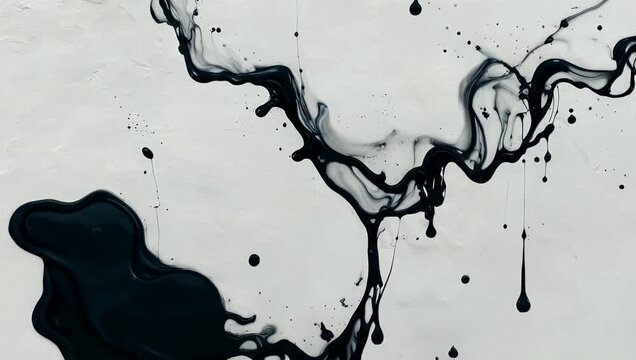 Professional 4K visual effects transition element featuring a rapid black ink wipe movement over a textured high-contrast white film grain pattern designed as a creative matte opener for cinematic