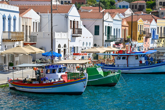 Fishermen's boats of Kastellorizo, Greece    