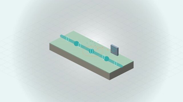 Smart water pipeline leak detection with connected sensor