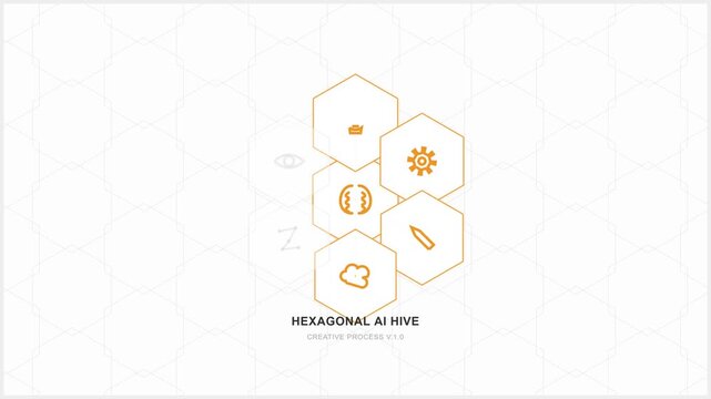 Hexagonal Hive Structure Infographic Animation