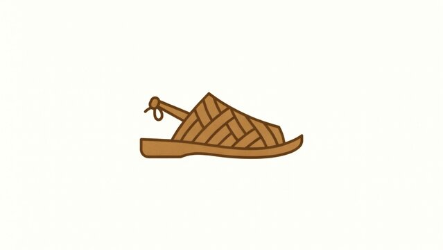 Woven leather huarache sandal icon