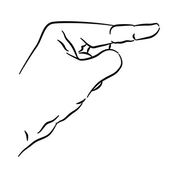 pointing hand finger direction line art right gesture symbol icon