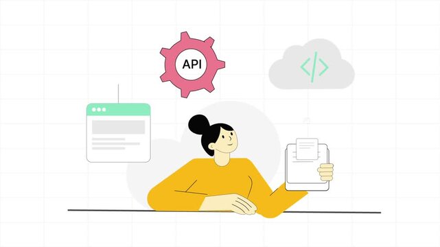 Software Development, API, and Data Processing Concept