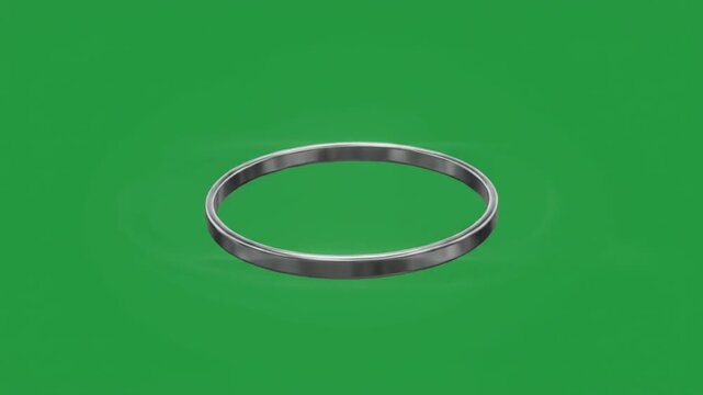 Premium retro magnetic halo made from a thin polished metallic ring