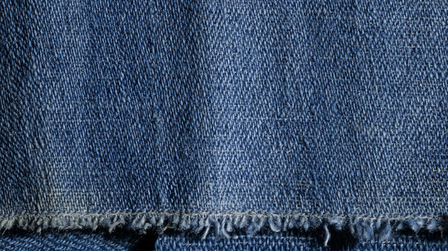  Blue denim fabric with hem