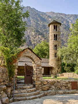 Pre-Romanesque Church of Santa Coloma.  Santa Coloma, Andorra La Vella, Andorra, Europe