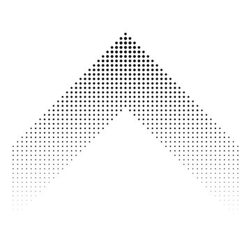 Linear Gradient Halftone Dots Chevron Arrow