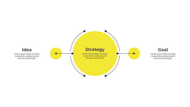 Business infographic template. Arrow chart with two options, steps. Vector chart.