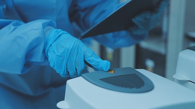 Team Asian scientists in a lab conducting food research using a microscope and lab equipment, showcasing innovation in food science and biotechnology