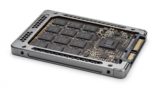 Open ssd drive with memory chips inside