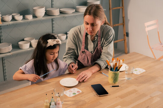 Mother and daughter spending time together