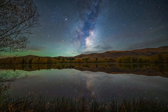Milkyway reflections in Twizel New Zealand