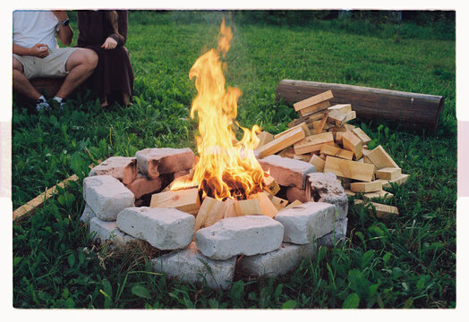 The simple pleasure of fire and good company outdoors