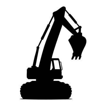 Excavator vector silhouette