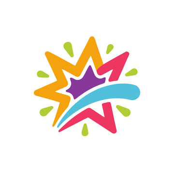 Colorful Abstract Burst Graphic