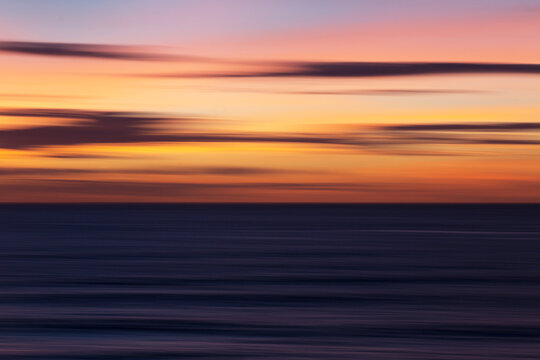 Abstract sunset with ocean.