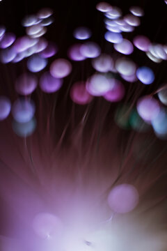 Colorful Light Display With Bokeh Effect in a Dark Setting