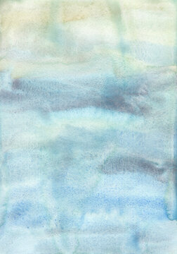 Light blue watercolor art