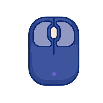 Blue computer mouse icon