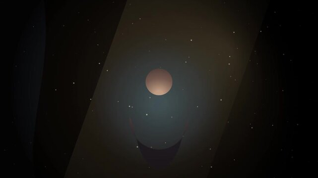 Full Moon Eclipse During Night Sky With Subtle Light Rays and Dramatic Shadows