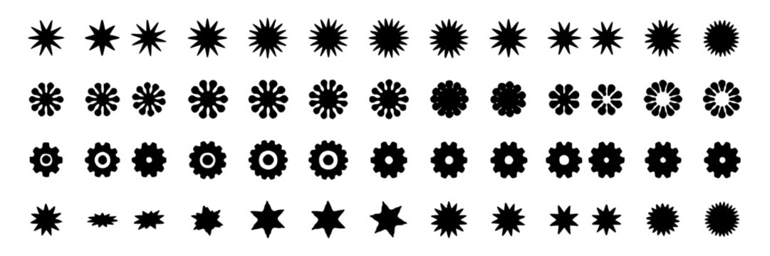 Geometric Ideogram Symbol Set, Line Icons Collection, Abstract Design Elements, Minimalist Graphics, Vector Illustration