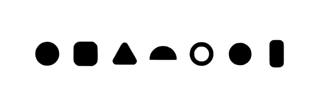 Geometric Ideograms Set, Minimalist Abstract Icons, Modern Design Elements Featuring Ideogram, Icon
