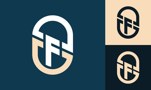 DDf or DFD minimalist monogram logo desig