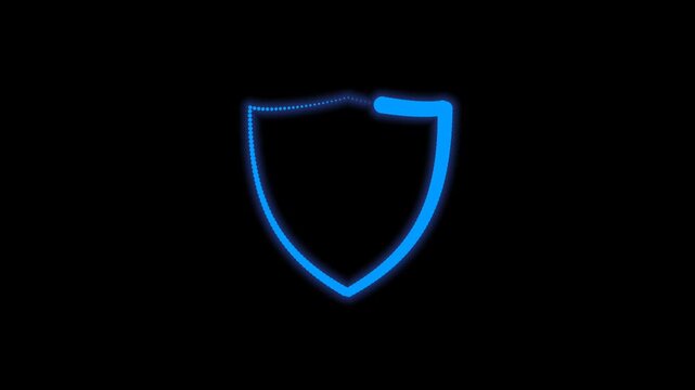 blue shield with ribbon