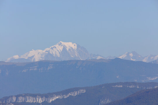 Mont blanc vu du Bugey