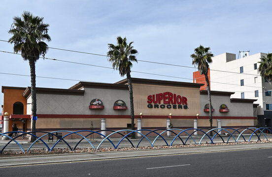 LONG BEACH, CALIFORNIA - 22 JAN 2025: A Superior Grocers supermarket on Atlantic Boulevard.