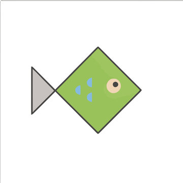 Green fish illustration