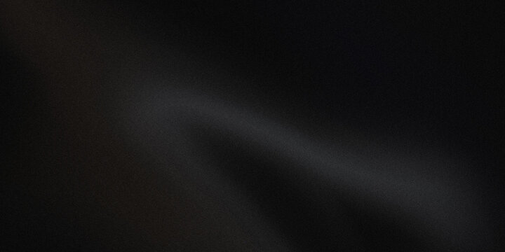 Abstract black background with subtle soft gray flowing wave and faint shadow, minimalist dark gradient texture creating an elegant atmospheric backdrop for luxury branding and modern design