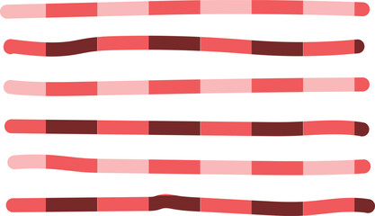 Fototapeta premium Abstract Red and Burgundy Hand Drawn Horizontal Wavy Stripe Pattern