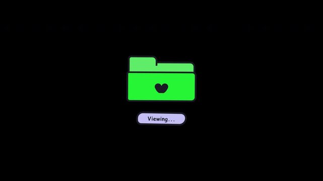 Headless automated 10-second animation of a minimalist hand-drawn folder where a simulated click triggers papers to fly up and disappear, then perfectly drop back to seamlessly loop.