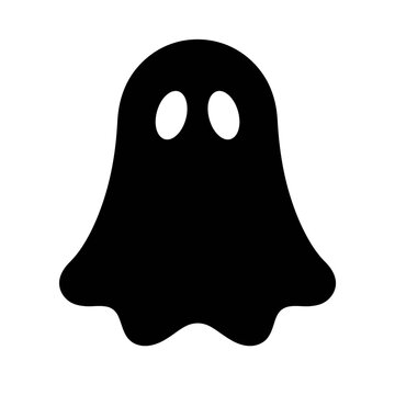 Halloween ghost icon with two variants Editable EPS