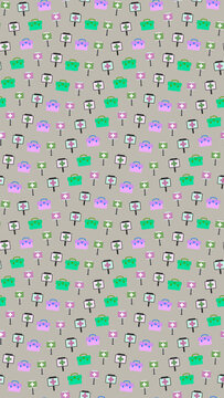 Medical icons pattern: bags and crosses