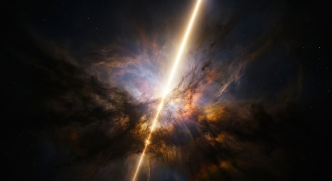 Supermassive black hole accretion disk with glowing relativistic jet