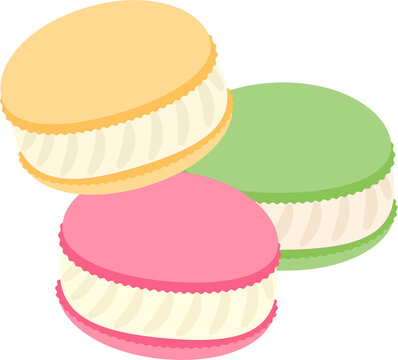 three macaron set