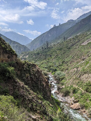 River and mountain landscape outside Autisha Canyon near Lima, Peru © Carlos E. Urrutia