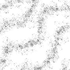 Obraz premium Black Grunge Splatter Trail Pattern Scattered Dots on Transparent Background